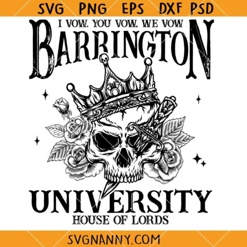 Barrington University SVG, Dark Romance Reader Svg, Spicy Romance Svg